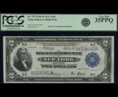 Fr. 752 1918 $2 FRBN New York PCGS 35PPQ